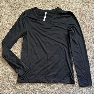 Fabletics Black Fitted Long Sleeve Tee